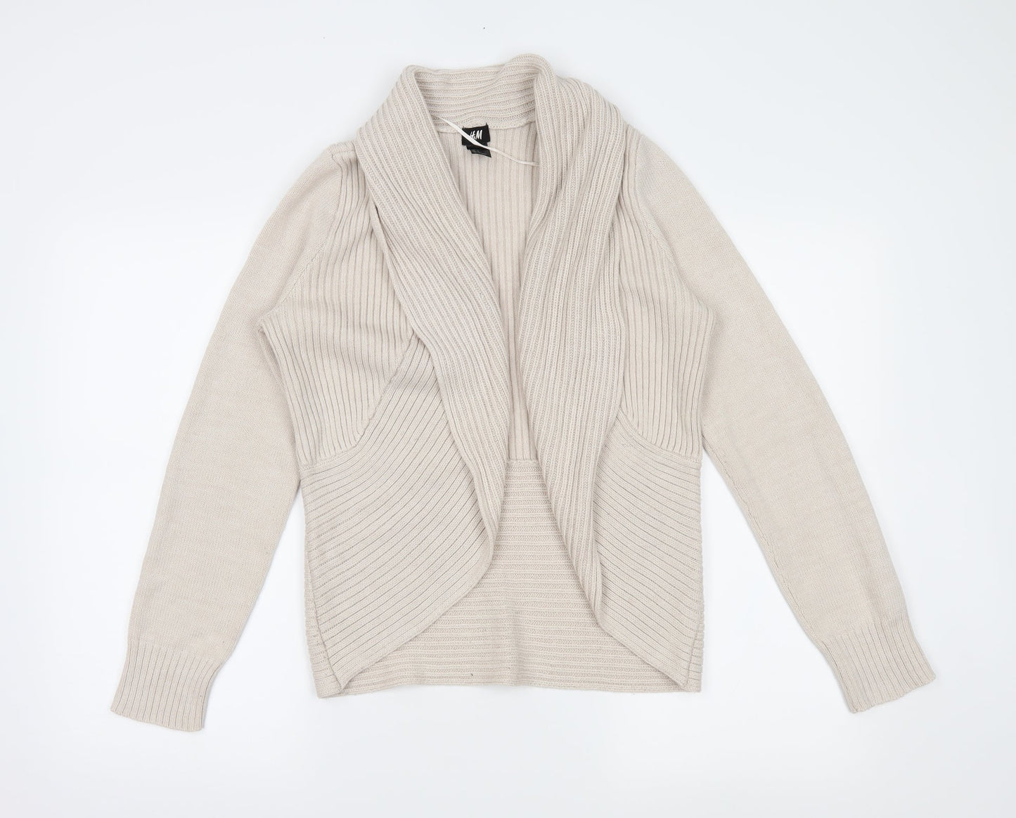 H&M Womens Beige   Wrap Jumper Size M