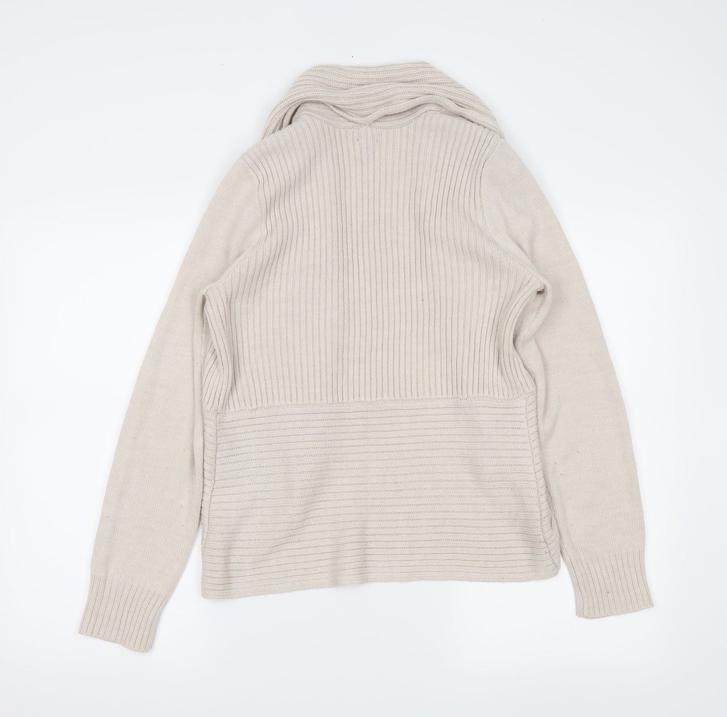 H&M Womens Beige   Wrap Jumper Size M