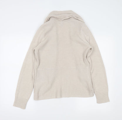 H&M Womens Beige   Wrap Jumper Size M