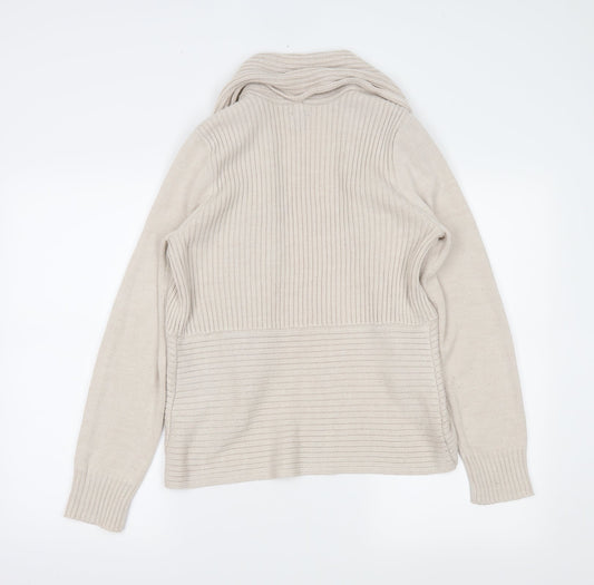 H&M Womens Beige   Wrap Jumper Size M