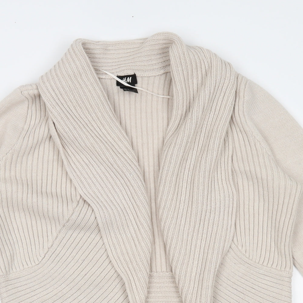 H&M Womens Beige   Wrap Jumper Size M