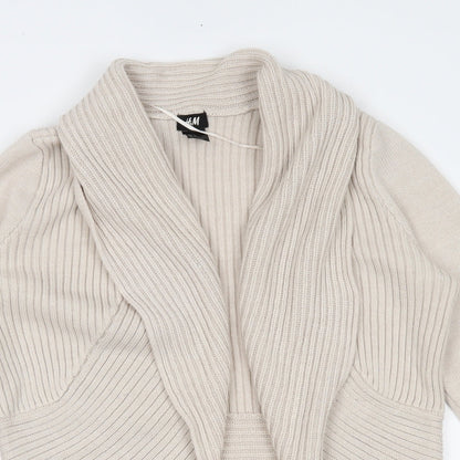 H&M Womens Beige   Wrap Jumper Size M