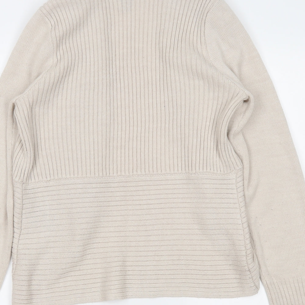 H&M Womens Beige   Wrap Jumper Size M