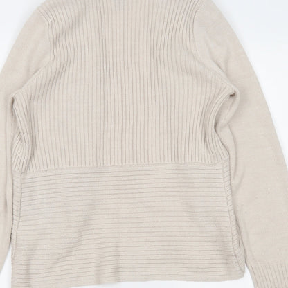 H&M Womens Beige   Wrap Jumper Size M
