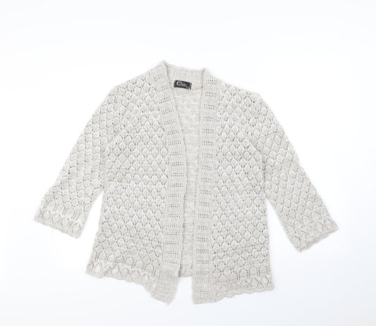 CHIC Womens Beige   Cardigan Jumper Size XL