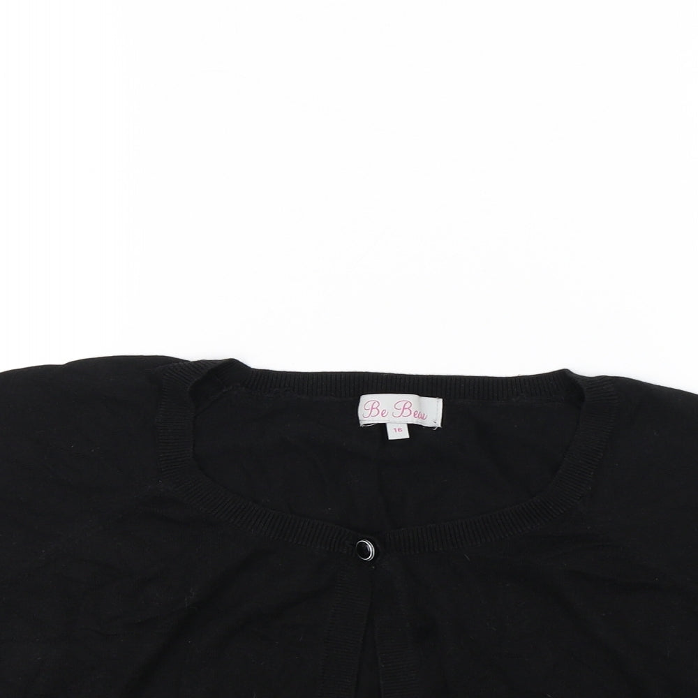 Be beau  Womens Black   Cardigan Jumper Size 16