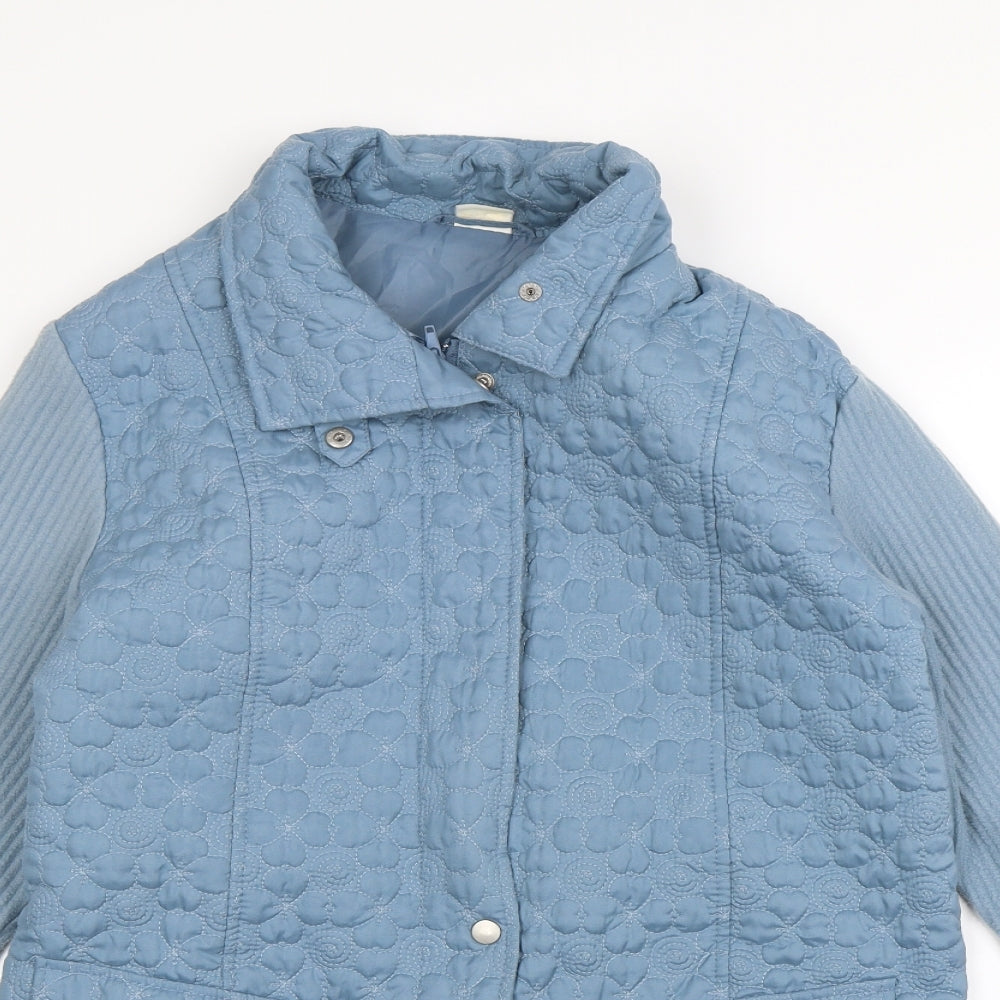 Womens UK Size 14 Gabriella Vicenza Blue Rain Coat