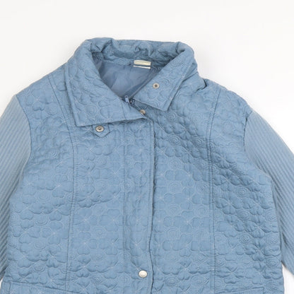 Womens UK Size 14 Gabriella Vicenza Blue Rain Coat