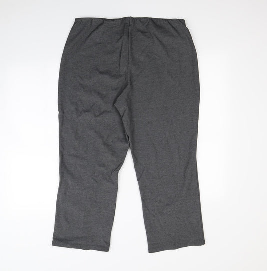 Womens UK Size 16 Preworn Regular Fit Dress Pants Grey Trousers