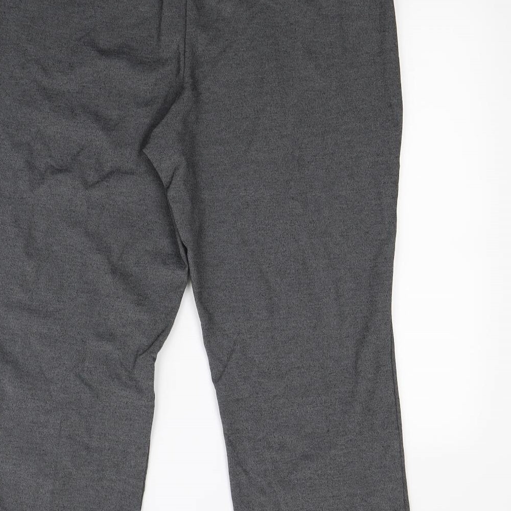 Womens UK Size 16 Preworn Regular Fit Dress Pants Grey Trousers