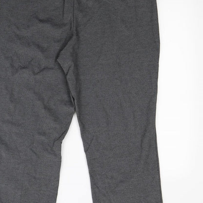 Womens UK Size 16 Preworn Regular Fit Dress Pants Grey Trousers