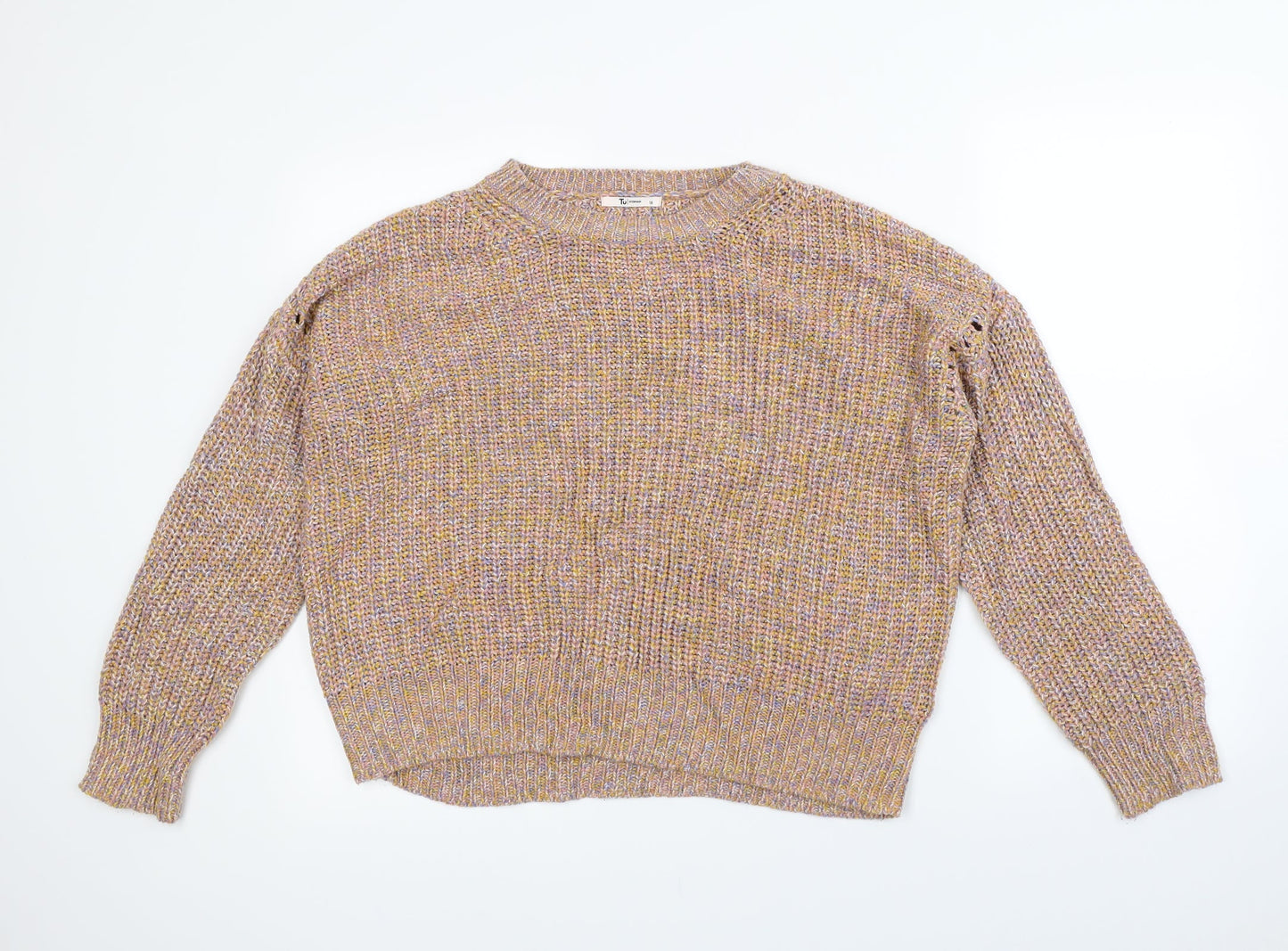 TU Womens Multicoloured Herringbone  Pullover Jumper Size L