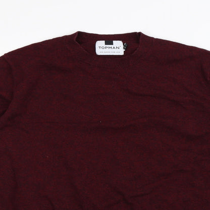 Topman Mens Red   Pullover Jumper Size M