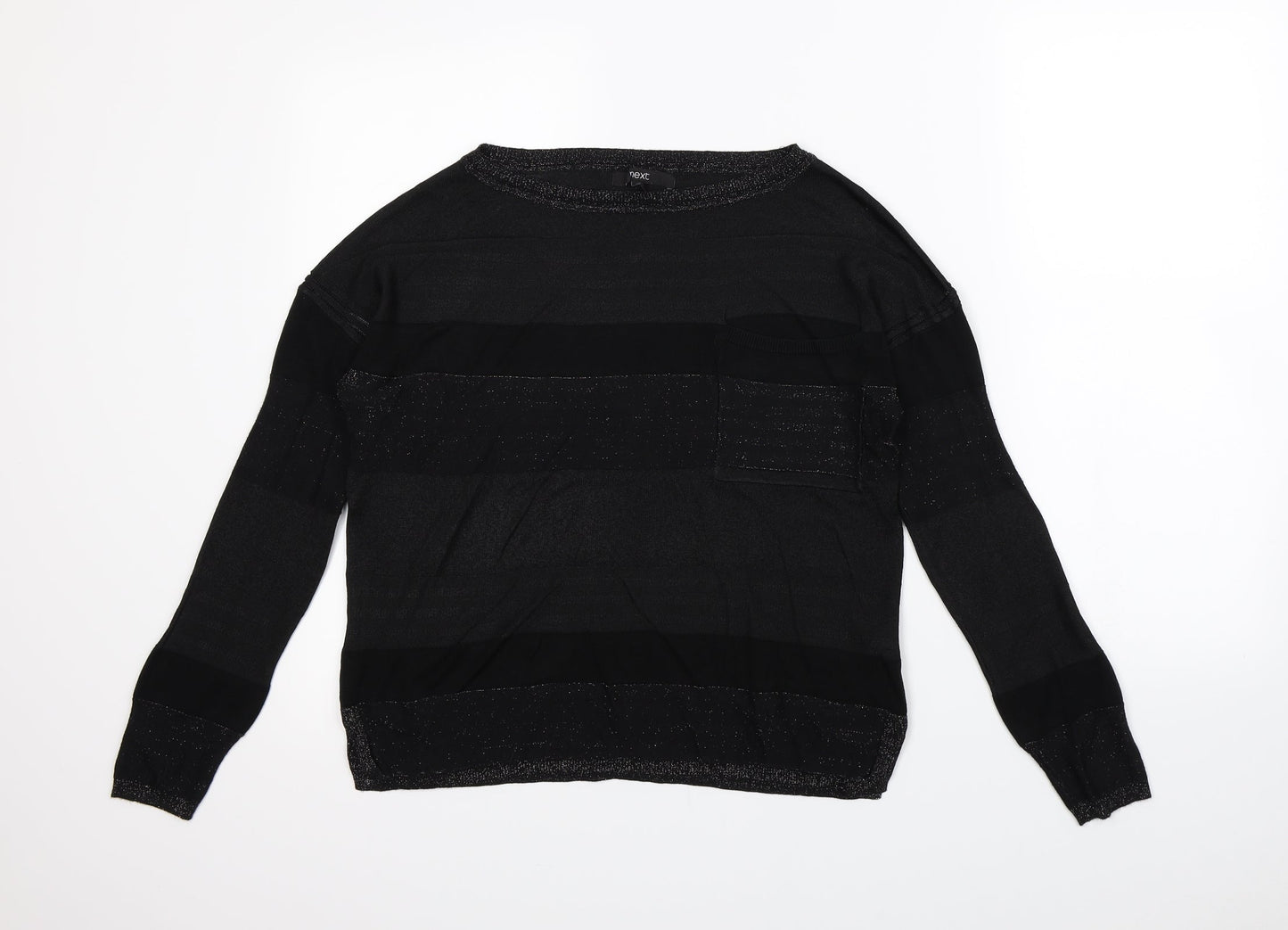 Womens UK Size 8 NEXT Black Pullover Sweatshirt