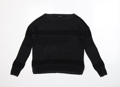Womens UK Size 8 NEXT Black Pullover Sweatshirt