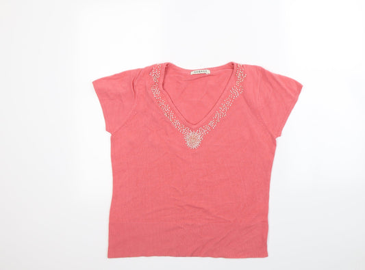 Womens UK Size 16 George Pink Basic Blouse
