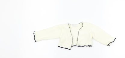 Zip Zap Girls White   Cardigan Jumper Size 6-9 Months