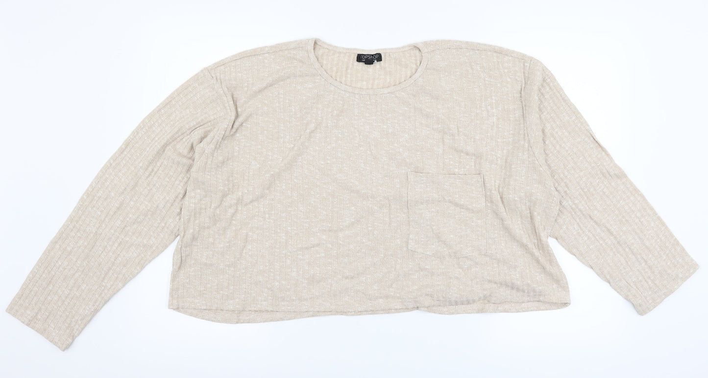 Topshop Womens Brown   Pullover Jumper Size 16