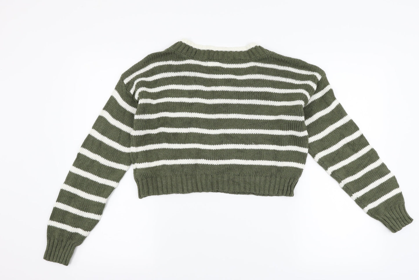 American Eagle Outfitters Womens Green Striped  Pullover Jumper Size XS