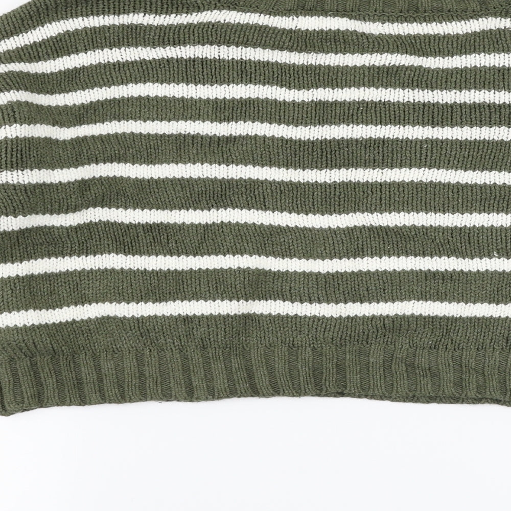 American Eagle Outfitters Womens Green Striped  Pullover Jumper Size XS