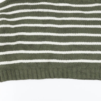 American Eagle Outfitters Womens Green Striped  Pullover Jumper Size XS