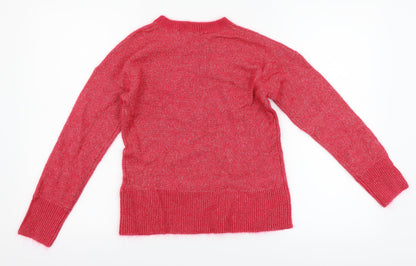 Marks and Spencer Girls Pink   Pullover Jumper Size 12-13 Years