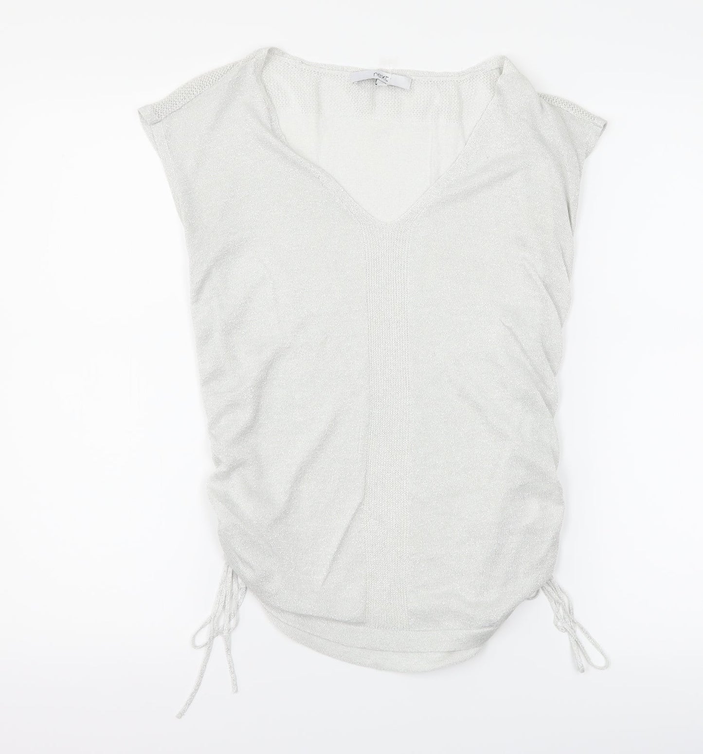 Womens UK Size 6 NEXT Silver Basic T-Shirt