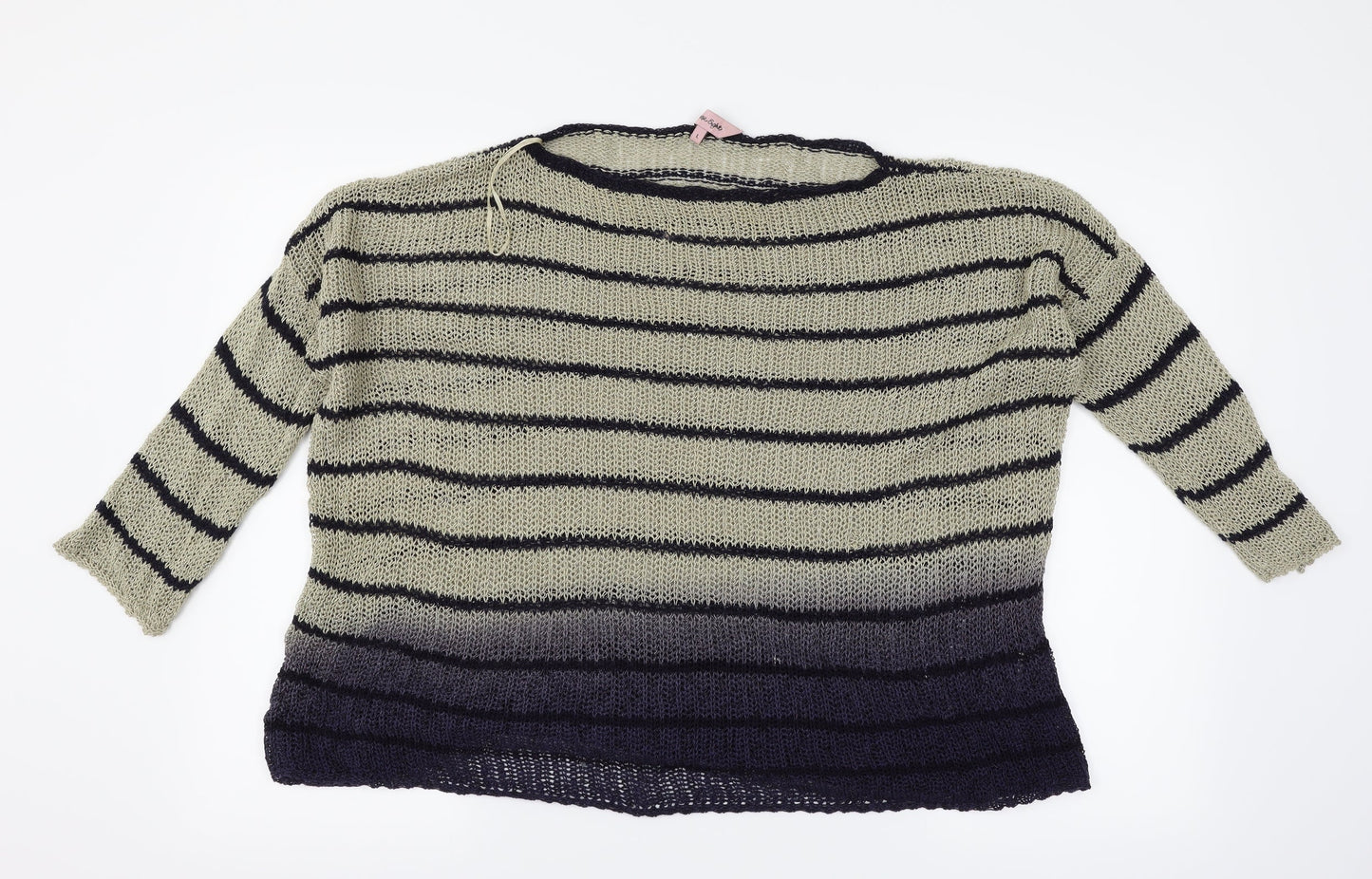 Phase Eight Womens Beige Striped  Pullover Jumper Size L