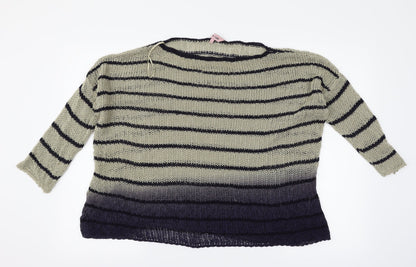 Phase Eight Womens Beige Striped  Pullover Jumper Size L