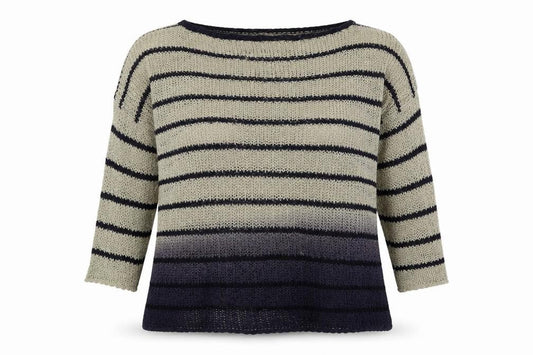Phase Eight Womens Beige Striped  Pullover Jumper Size L