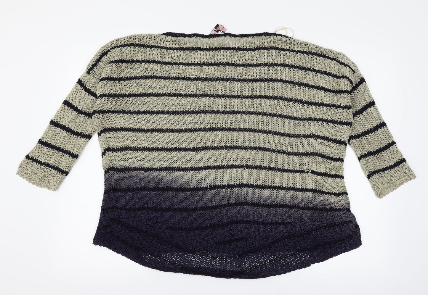 Phase Eight Womens Beige Striped  Pullover Jumper Size L