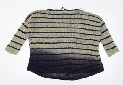 Phase Eight Womens Beige Striped  Pullover Jumper Size L