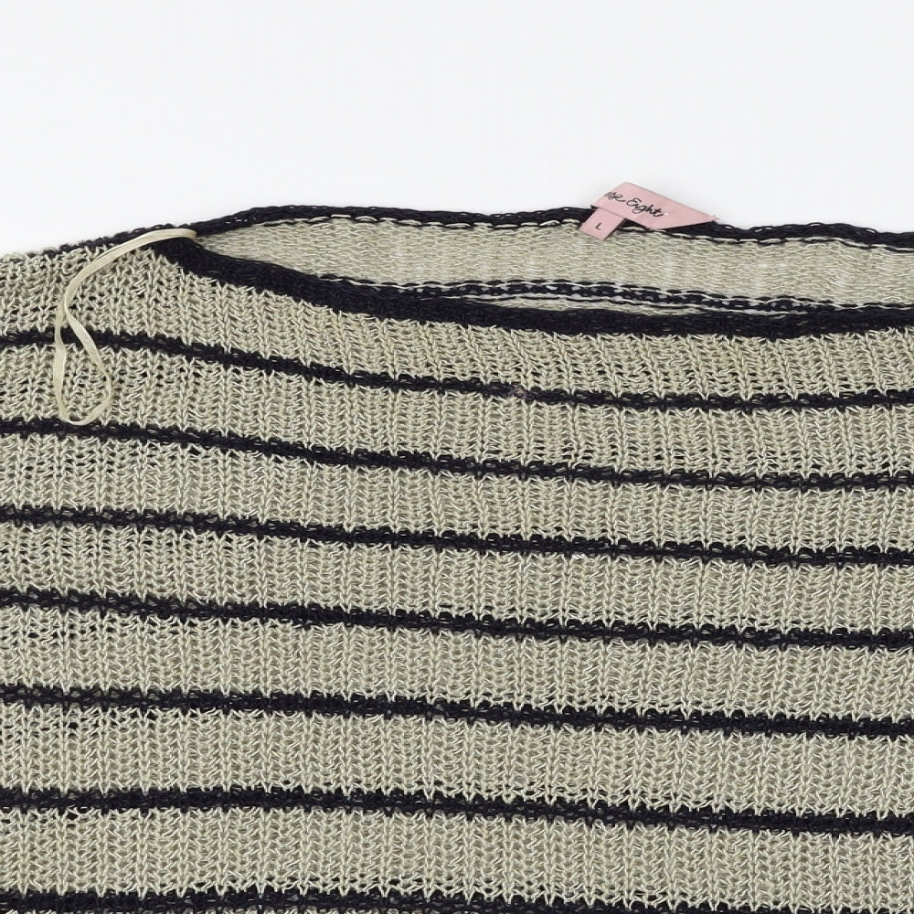 Phase Eight Womens Beige Striped  Pullover Jumper Size L