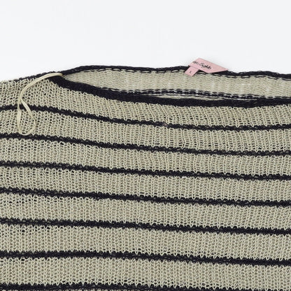 Phase Eight Womens Beige Striped  Pullover Jumper Size L