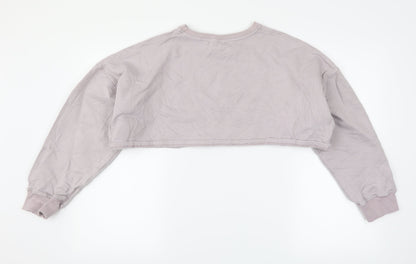 Motel Womens Purple   Pullover Sweatshirt Size S  - angel cropped