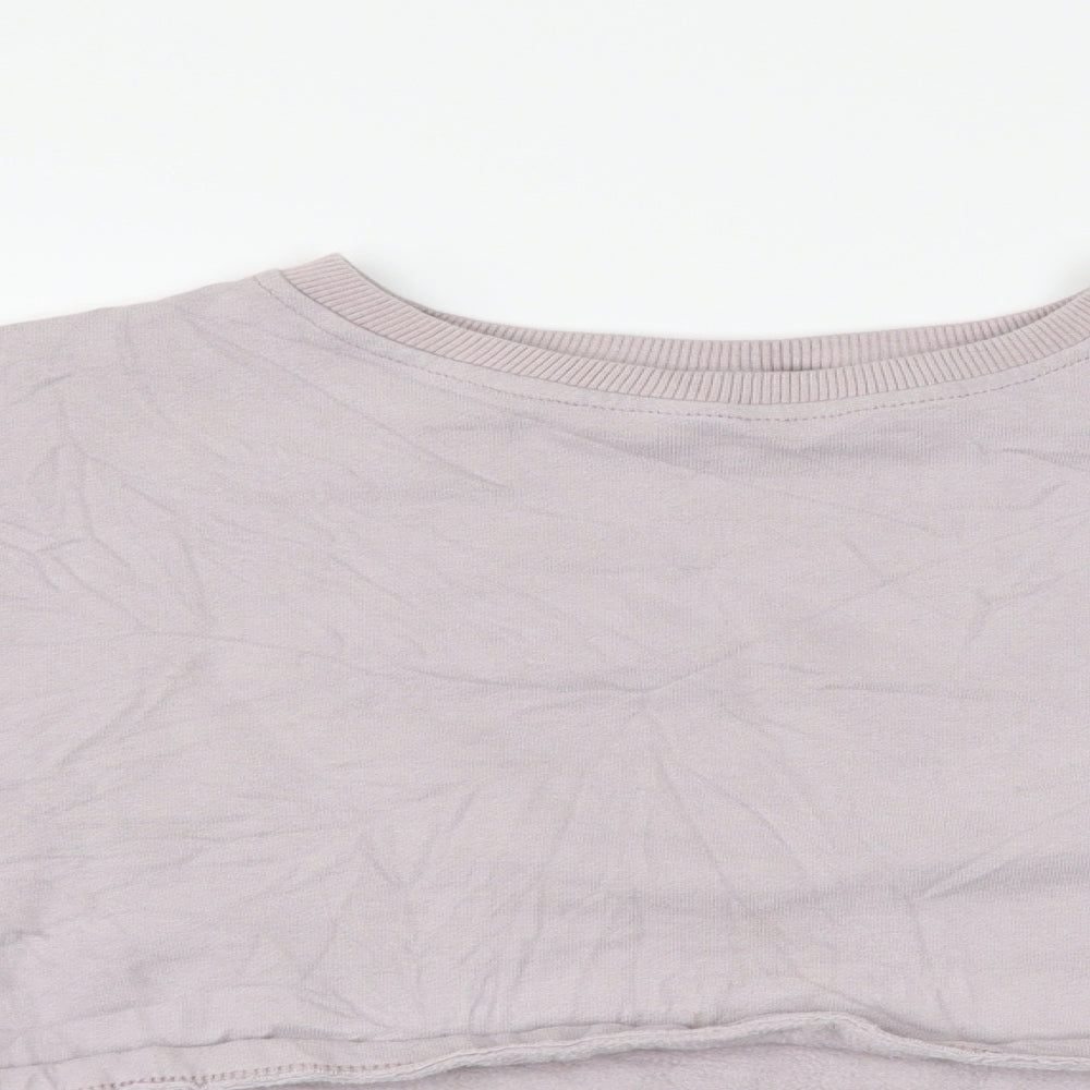 Motel Womens Purple   Pullover Sweatshirt Size S  - angel cropped