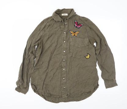 Papaya Womens Green   Basic Blouse Size 10