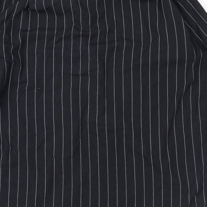 Mens UK Size 15.5 Cedar Wood State Black  Button-Up Long Sleeve Casual Shirt