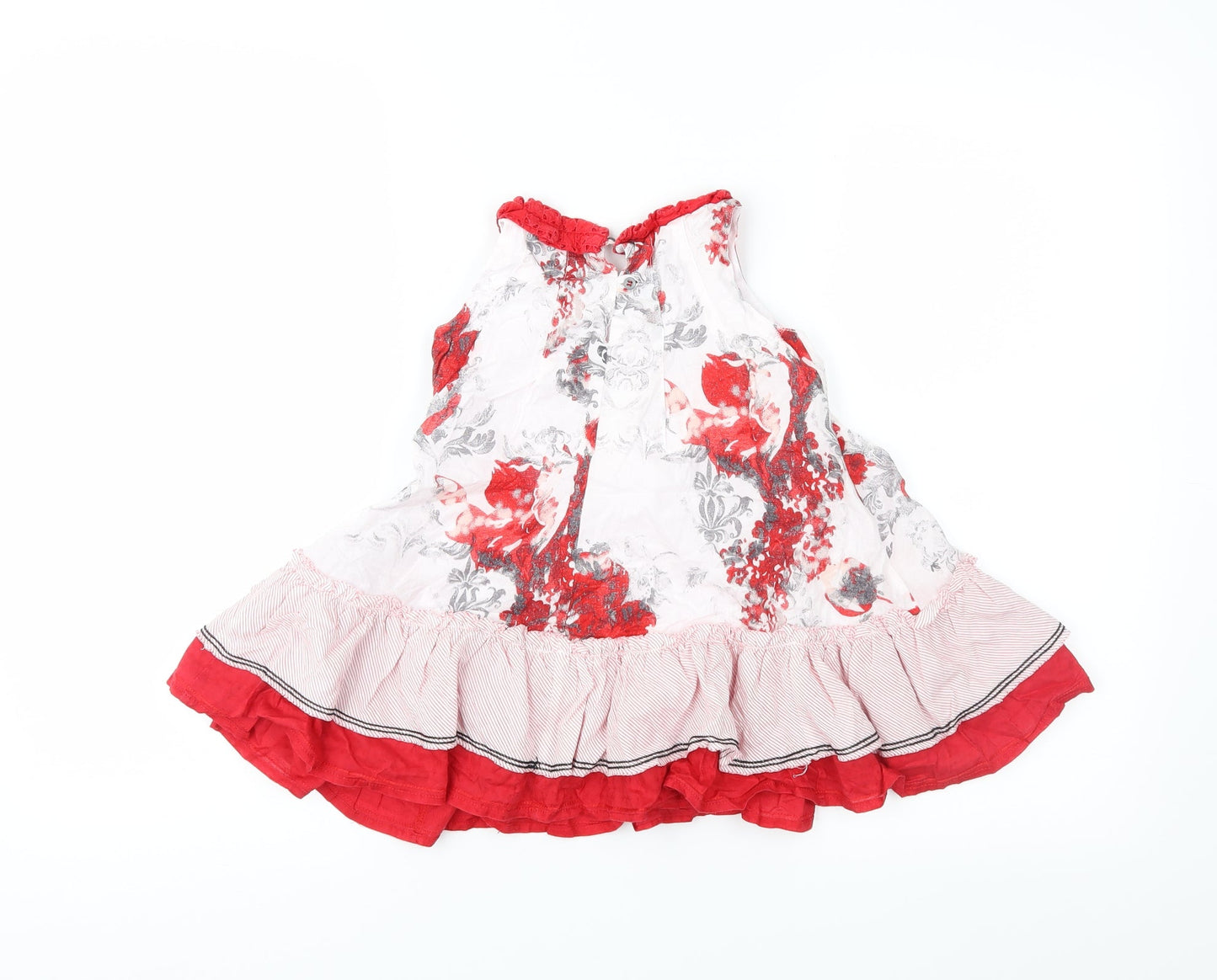 Marese Girls Red Geometric  Fit & Flare  Size 3 Years