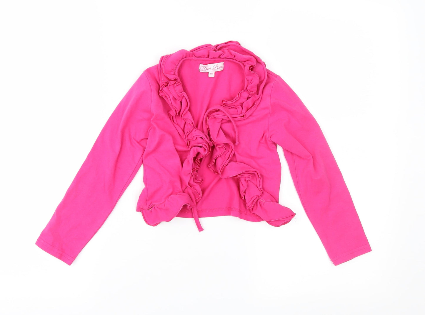 Pom Pom Girls Pink  Jersey Jacket  Size 6 Years