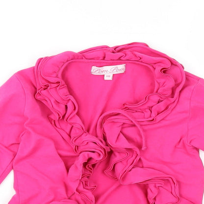 Pom Pom Girls Pink  Jersey Jacket  Size 6 Years