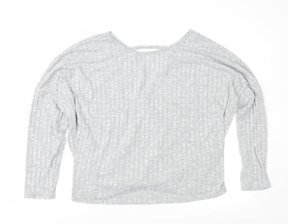 Papaya Womens Grey  Knit Pullover Jumper Size L
