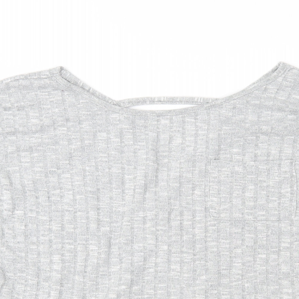 Papaya Womens Grey  Knit Pullover Jumper Size L