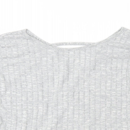 Papaya Womens Grey  Knit Pullover Jumper Size L