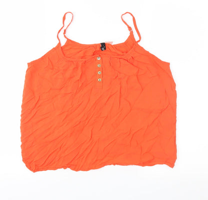 Divided Womens Orange   Camisole Blouse Size 8