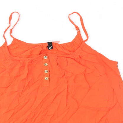 Divided Womens Orange   Camisole Blouse Size 8