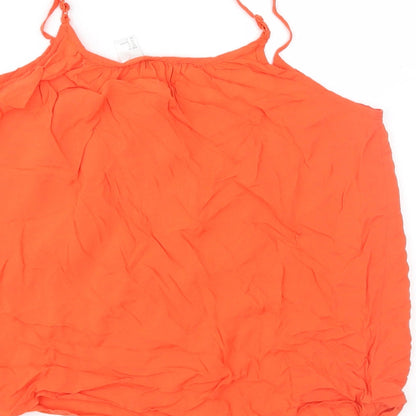Divided Womens Orange   Camisole Blouse Size 8