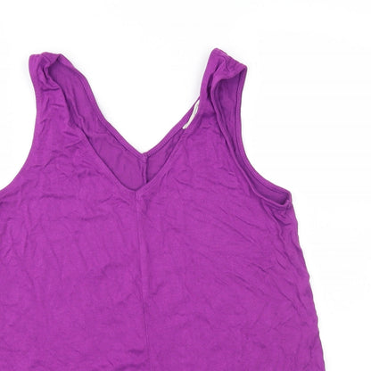 George Womens Purple  Jersey Basic Tank Size 8