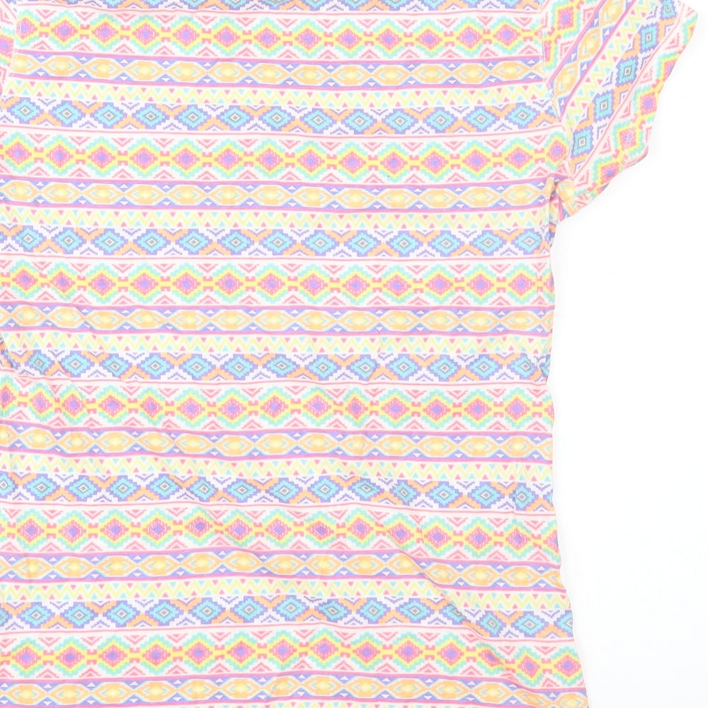 Womens UK Size 12 Atmosphere Multicoloured Basic T-Shirt