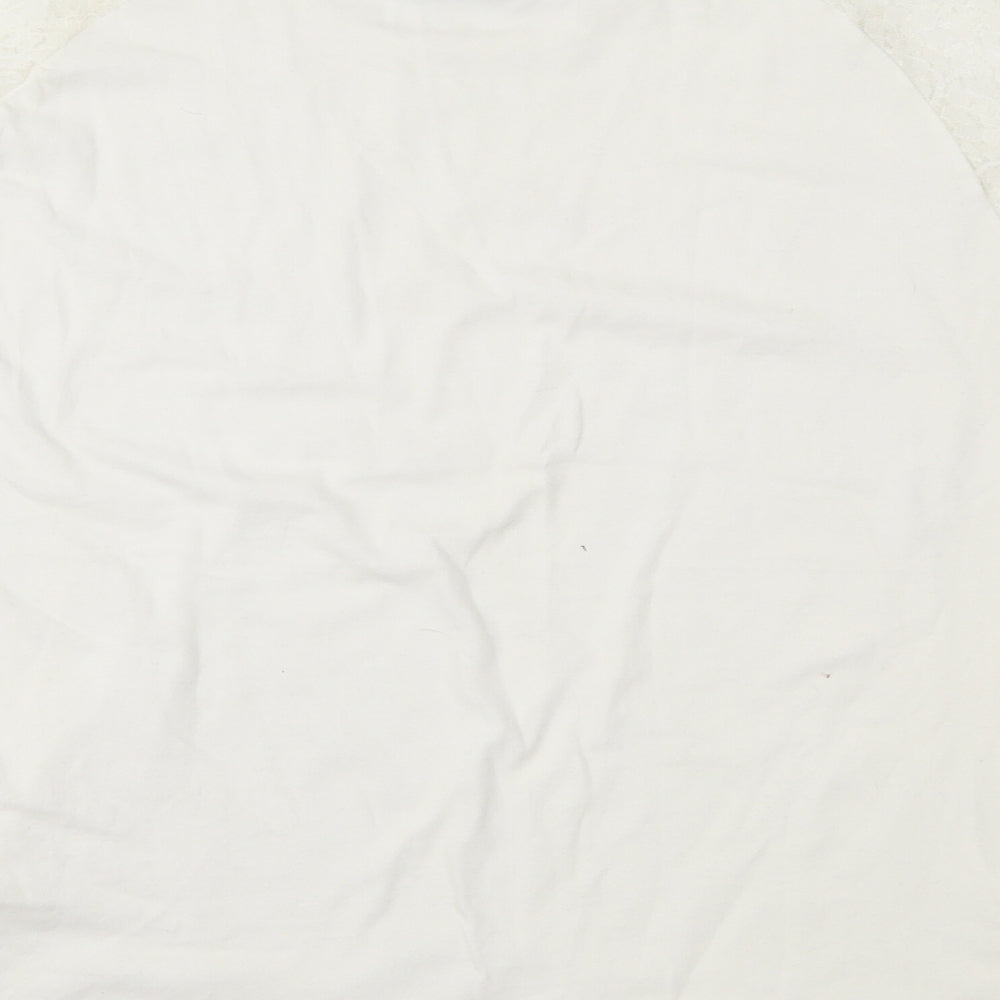 Womens UK Size 12 Be You Ivory Basic T-Shirt
